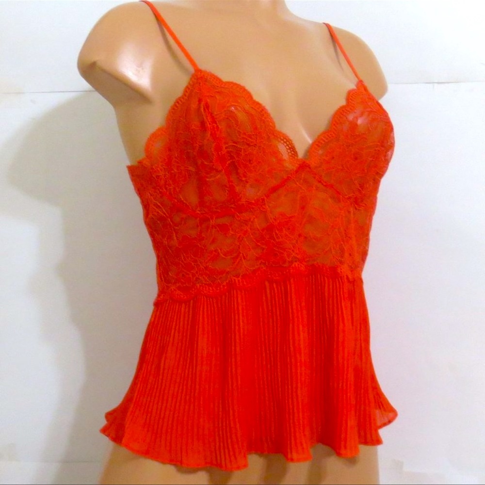 Victoria’s Secret L Sexy Bold Orange Tank Top
